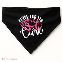 Cheer For The Cure Pink Breast Cancer Awareness  USA-Made Doggie Bandana thumb 0