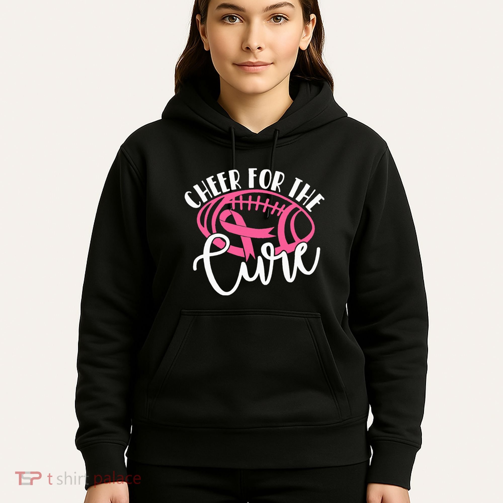 Cheer For The Cure Pink Breast Cancer Awareness  Hoodie