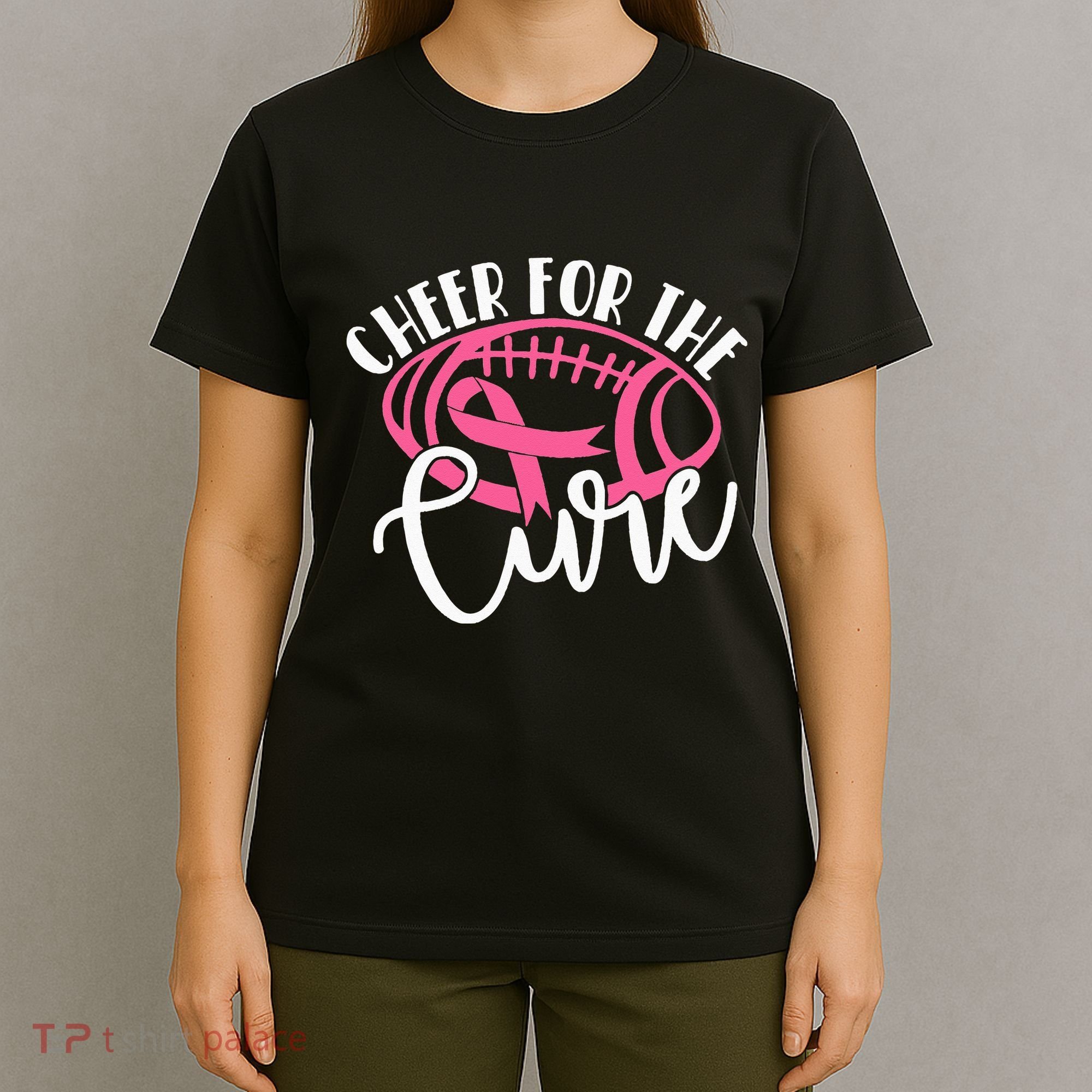Cheer For The Cure Pink Breast Cancer Awareness  T-Shirt