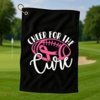 Cheer For The Cure Pink Breast Cancer Awareness  Golf Towel thumb 1