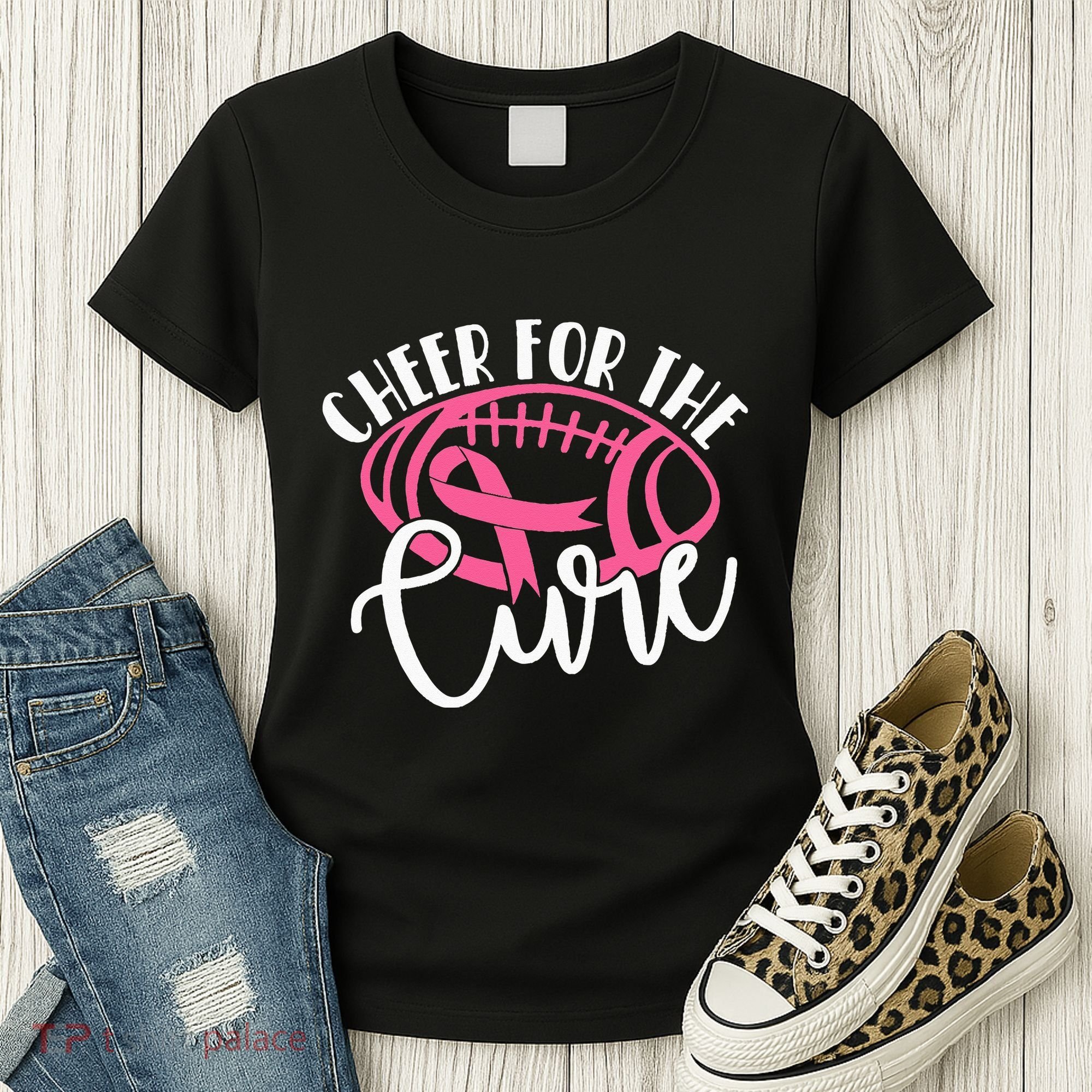 Cheer For The Cure Pink Breast Cancer Awareness  Women's T-Shirt