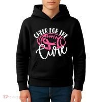 Cheer For The Cure Pink Breast Cancer Awareness  Kids Hoodie thumb 4
