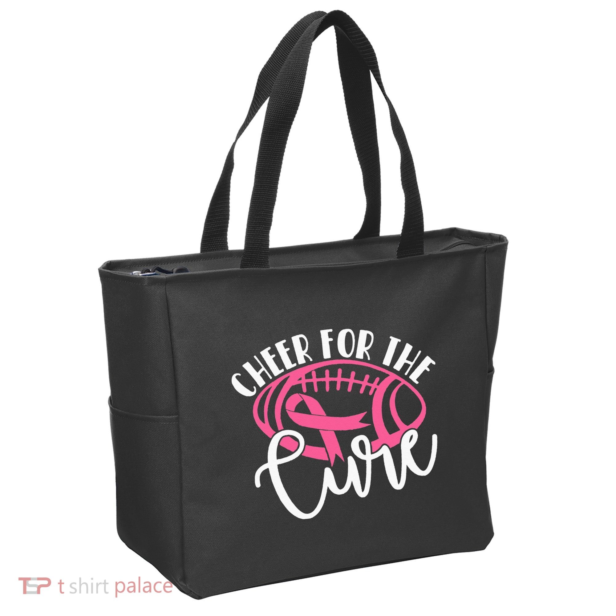 Cheer For The Cure Pink Breast Cancer Awareness  Tote Bag