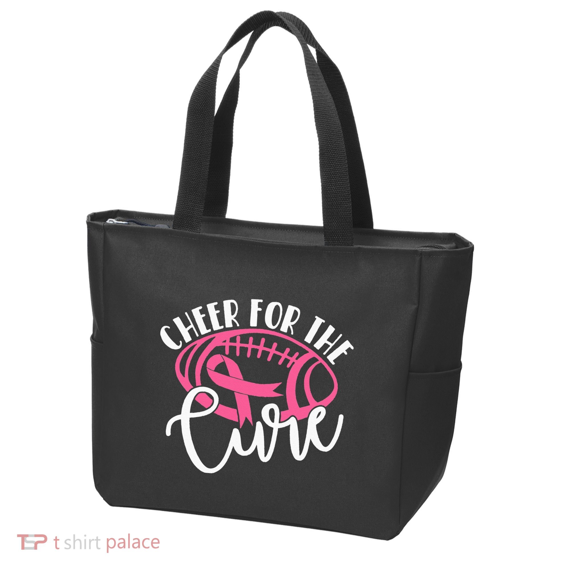 Cheer For The Cure Pink Breast Cancer Awareness  Tote Bag