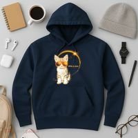 Cool Funny Total Solar Eclipse April 8 2024 Sunglasses Cat Kitten Hoodie thumb 3