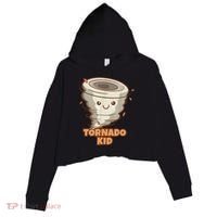 Cute Funny Tornado Kids Active Toddlers Boys Girls Cute Gift Cute Gift Crop Fleece Hoodie thumb 0