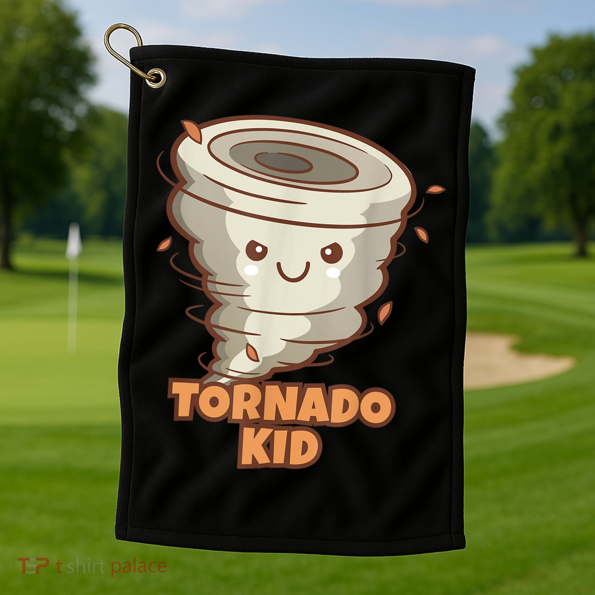 Cute Funny Tornado Kids Active Toddlers Boys Girls Cute Gift Cute Gift Golf Towel