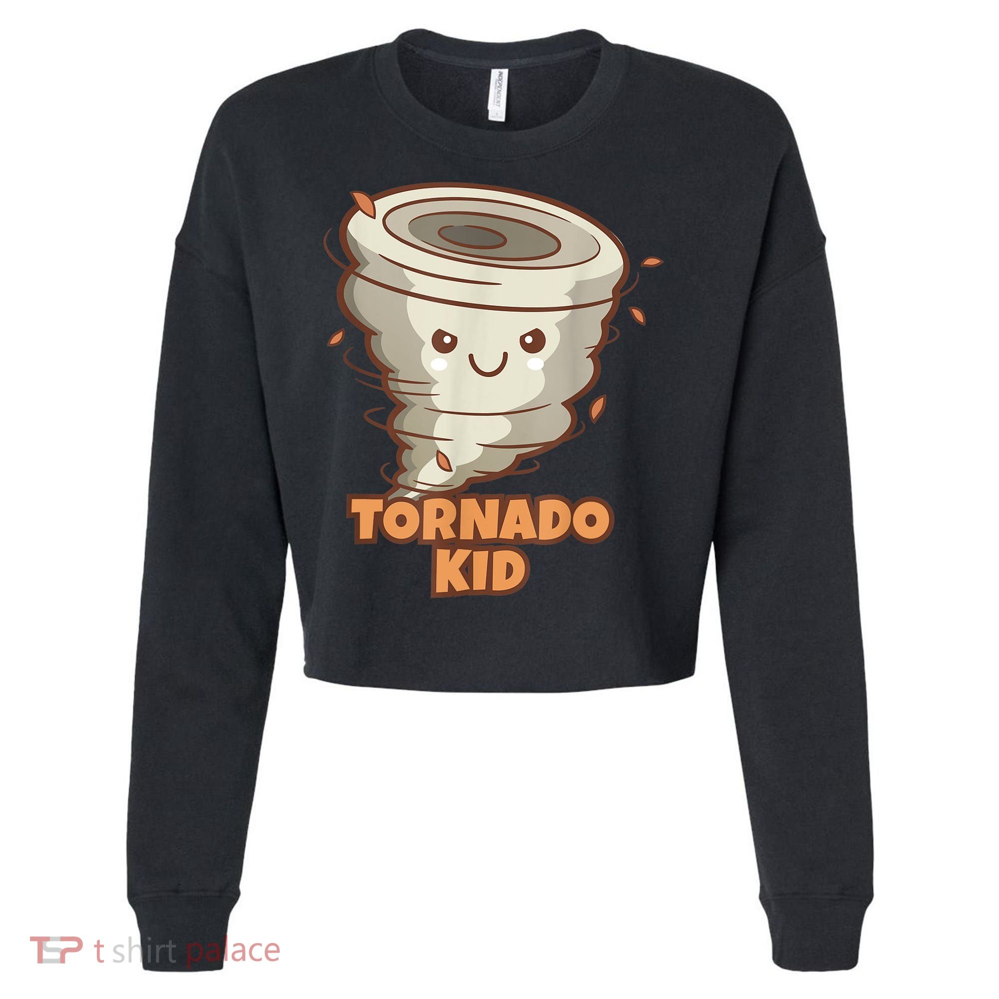 Cute Funny Tornado Kids Active Toddlers Boys Girls Cute Gift Cute Gift Cropped Pullover Crew