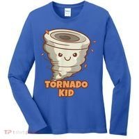 Cute Funny Tornado Kids Active Toddlers Boys Girls Cute Gift Cute Gift Women's Long Sleeve Shirt thumb 0