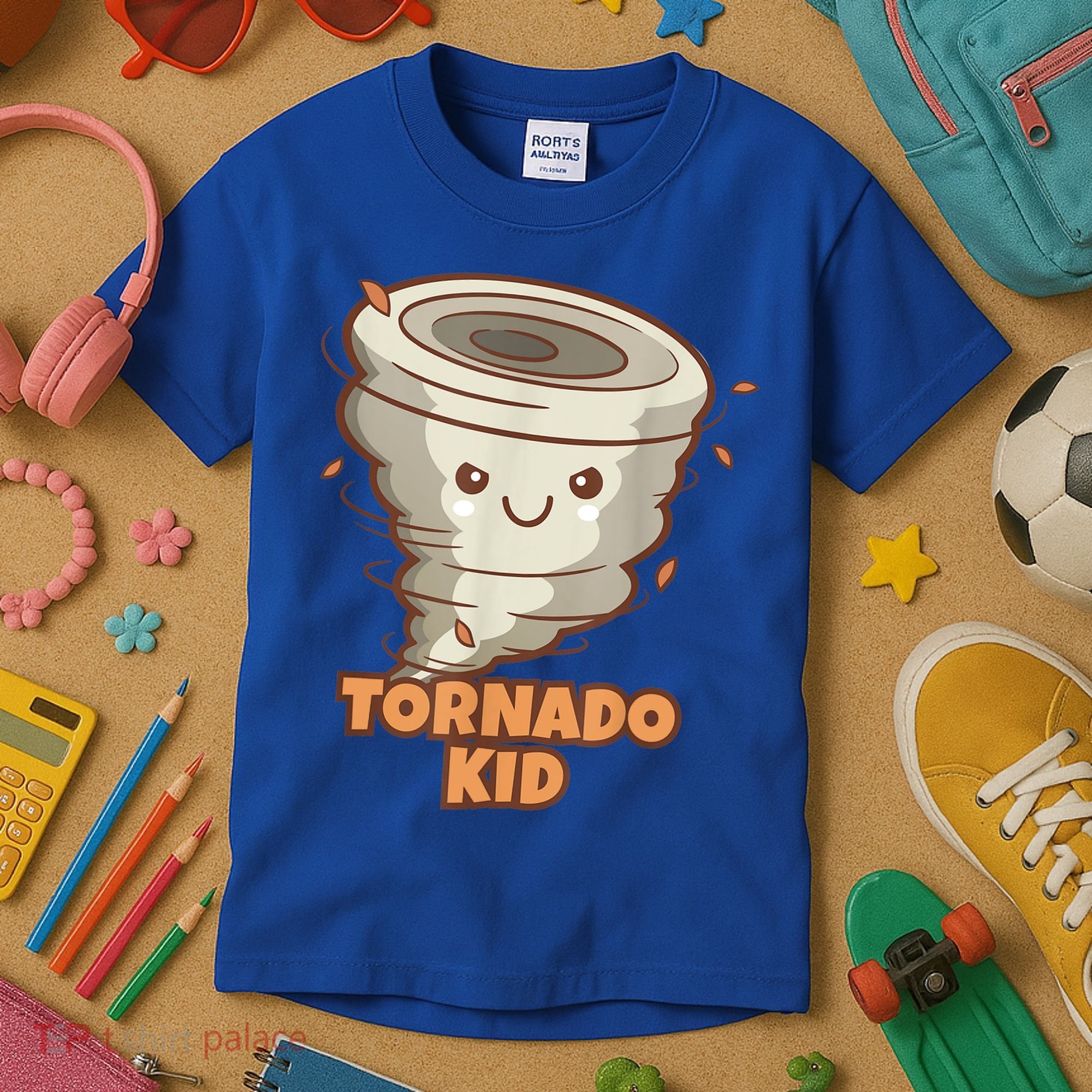 Cute Funny Tornado Kids Active Toddlers Boys Girls Cute Gift Cute Gift Kids T-Shirt
