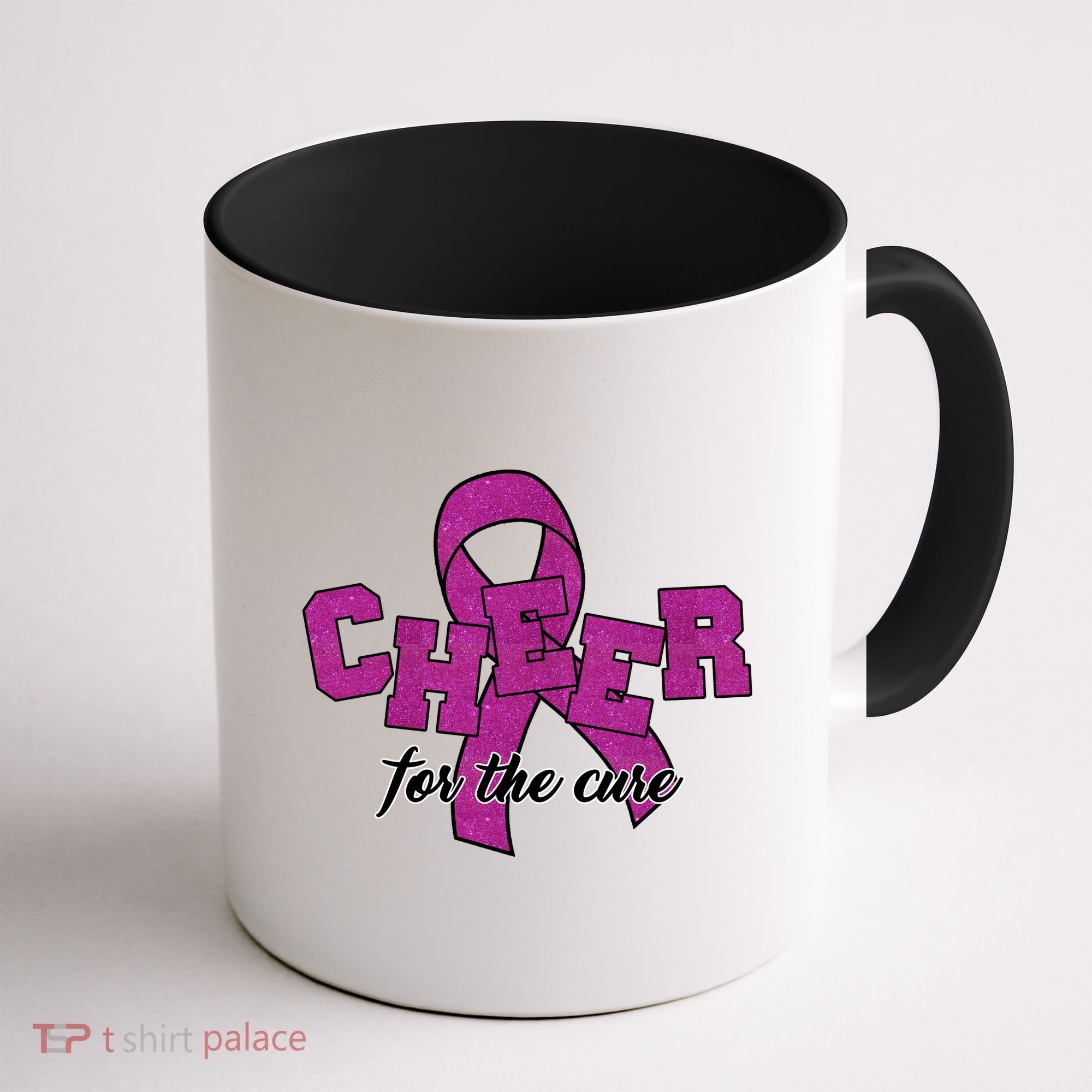 Cheer For The Cure Breast Cancer Awareness Ribbon Coffee Mug