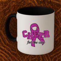Cheer For The Cure Breast Cancer Awareness Ribbon Coffee Mug thumb 2