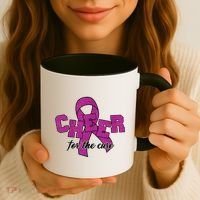 Cheer For The Cure Breast Cancer Awareness Ribbon Coffee Mug thumb 3