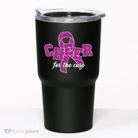 Cheer For The Cure Breast Cancer Awareness Ribbon Tumbler thumb 0