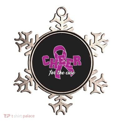 Cheer For The Cure Breast Cancer Awareness Ribbon Ornament