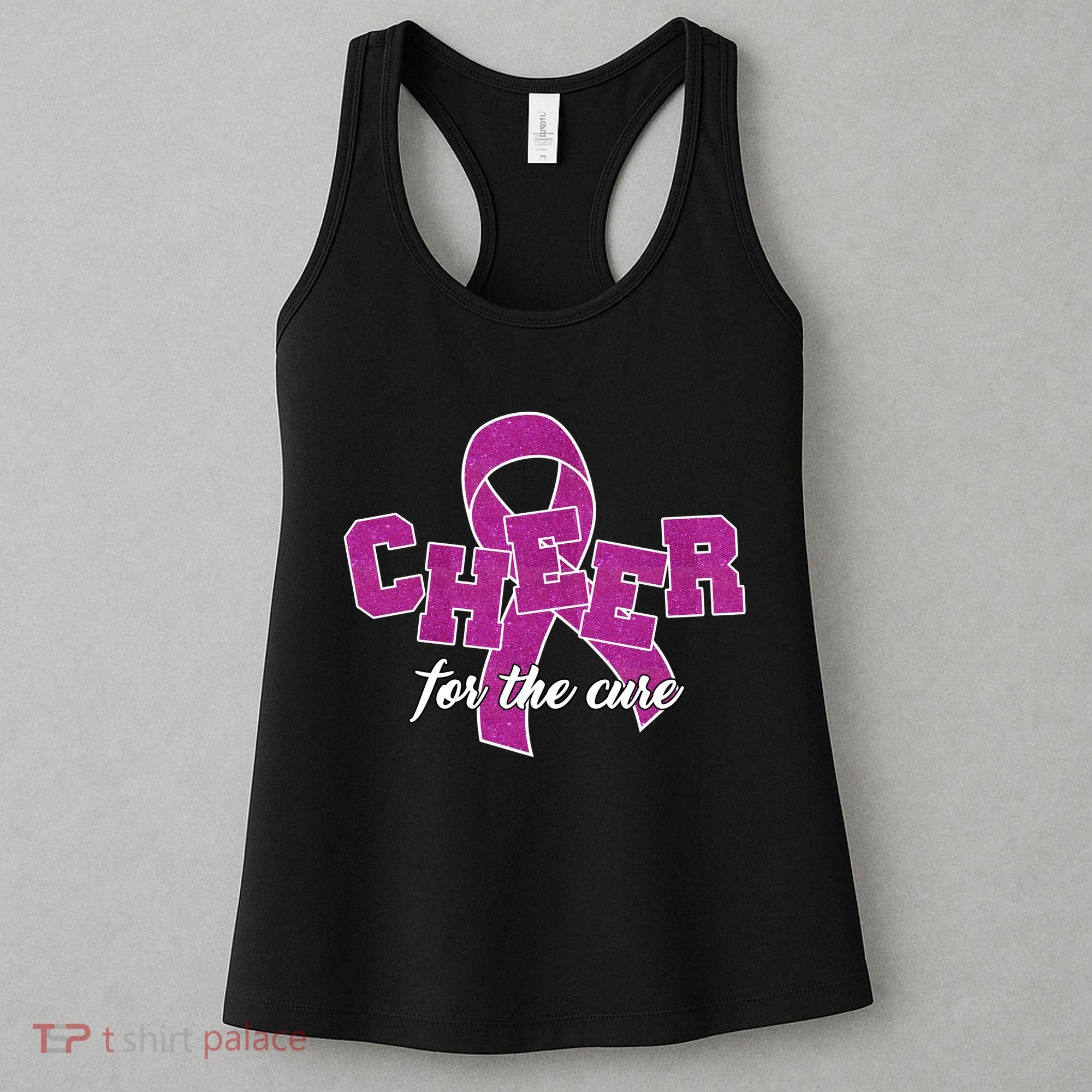 Cheer For The Cure Breast Cancer Awareness Ribbon Women's Tank Top