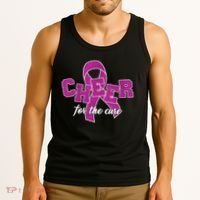 Cheer For The Cure Breast Cancer Awareness Ribbon Tank Top thumb 3