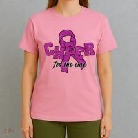 Cheer For The Cure Breast Cancer Awareness Ribbon T-Shirt thumb 4