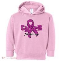 Cheer For The Cure Breast Cancer Awareness Ribbon Toddler Hoodie thumb 0