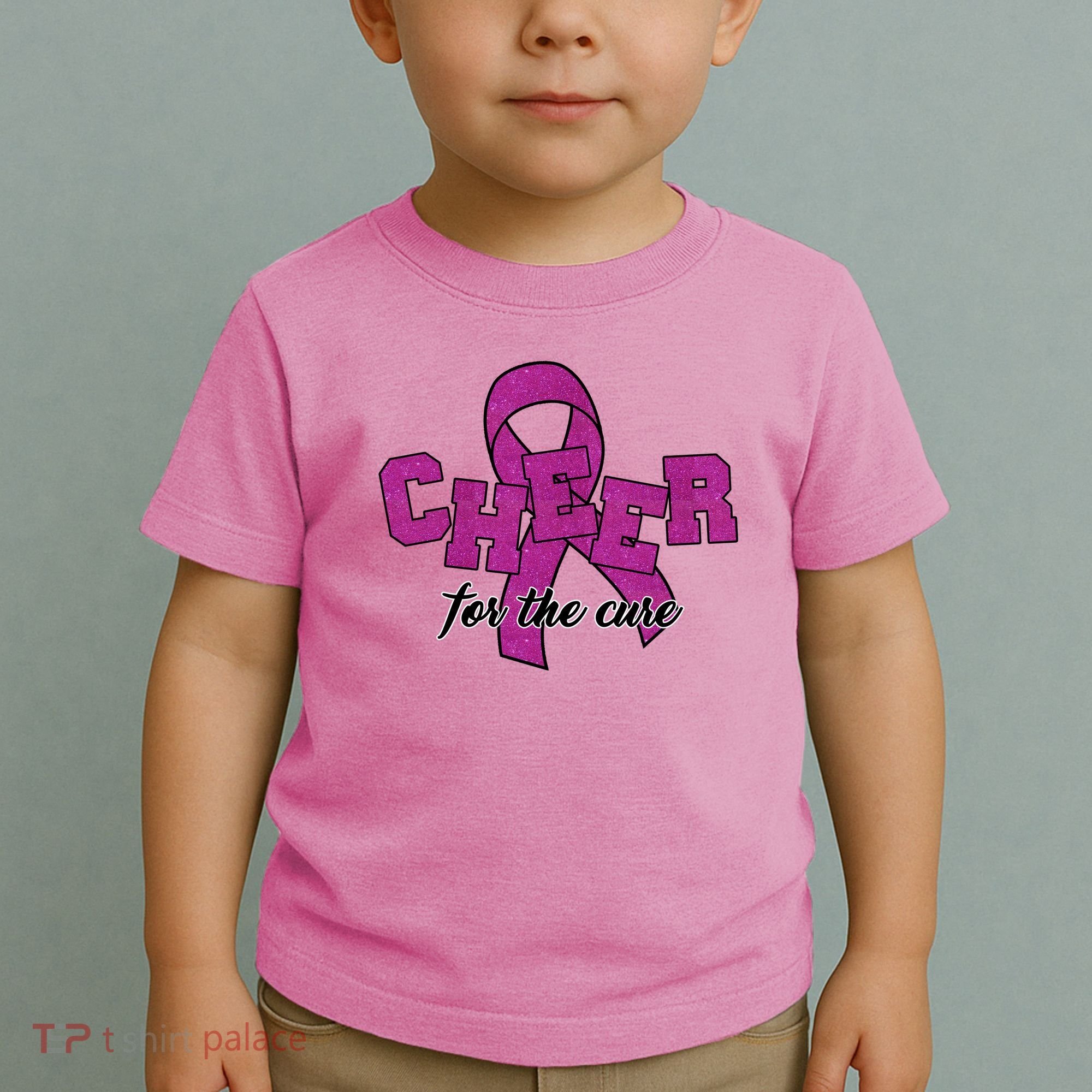 Cheer For The Cure Breast Cancer Awareness Ribbon Toddler T-Shirt
