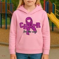 Cheer For The Cure Breast Cancer Awareness Ribbon Kids Hoodie thumb 3