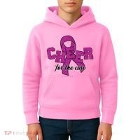 Cheer For The Cure Breast Cancer Awareness Ribbon Kids Hoodie thumb 4