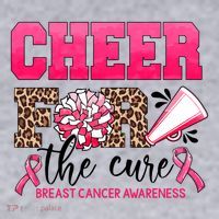 Cheer For The Cure Cheerleader Pink Ribbon Breast Cancer Women's Sweatshirt thumb 2