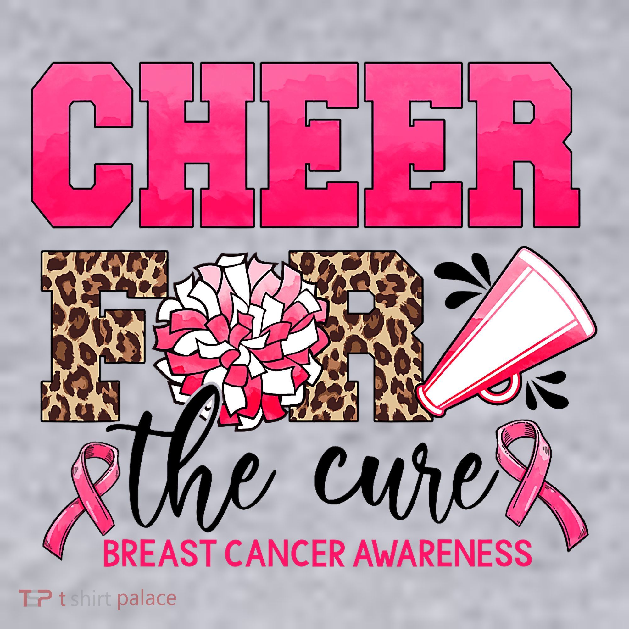 Cheer For The Cure Cheerleader Pink Ribbon Breast Cancer Women's Sweatshirt