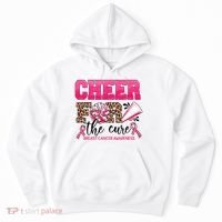 Cheer For The Cure Cheerleader Pink Ribbon Breast Cancer Hoodie thumb 0