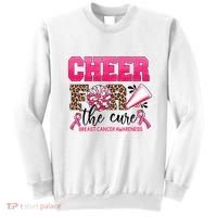 Cheer For The Cure Cheerleader Pink Ribbon Breast Cancer Sweatshirt thumb 0