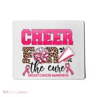 Cheer For The Cure Cheerleader Pink Ribbon Breast Cancer Mousepad thumb 0
