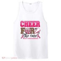 Cheer For The Cure Cheerleader Pink Ribbon Breast Cancer PosiCharge Competitor Tank thumb 0