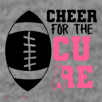 Cheer For The Cure Football Pink Breast Cancer Support Toddler Hoodie thumb 2