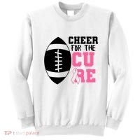 Cheer For The Cure Football Pink Breast Cancer Support Sweatshirt thumb 0