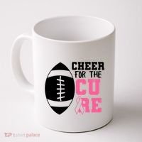 Cheer For The Cure Football Pink Breast Cancer Support Coffee Mug thumb 0