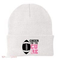 Cheer For The Cure Football Pink Breast Cancer Support Beanie thumb 0