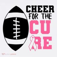 Cheer For The Cure Football Pink Breast Cancer Support Women's Hoodie thumb 2
