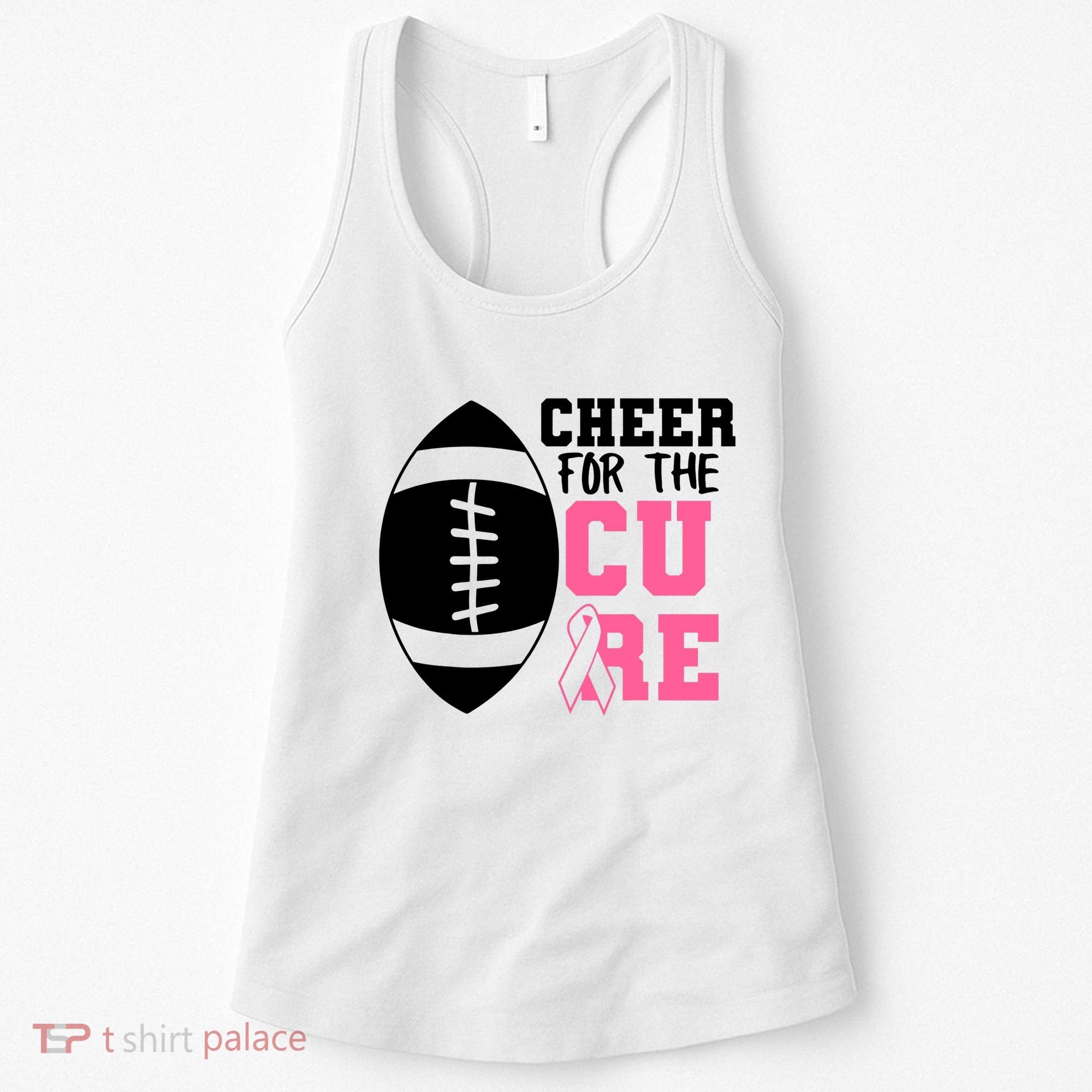 Cheer For The Cure Football Pink Breast Cancer Support Women's Tank Top