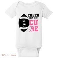 Cheer For The Cure Football Pink Breast Cancer Support Baby Bodysuit thumb 0