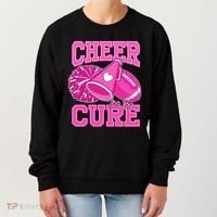 Cheer For The Cure Breast Cancer Awareness Cheerleader Women's Sweatshirt thumb 0