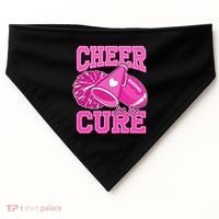 Cheer For The Cure Breast Cancer Awareness Cheerleader USA-Made Doggie Bandana thumb 0