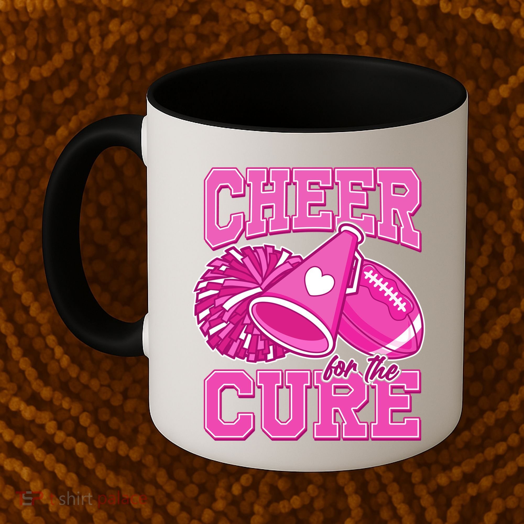 Cheer For The Cure Breast Cancer Awareness Cheerleader Coffee Mug