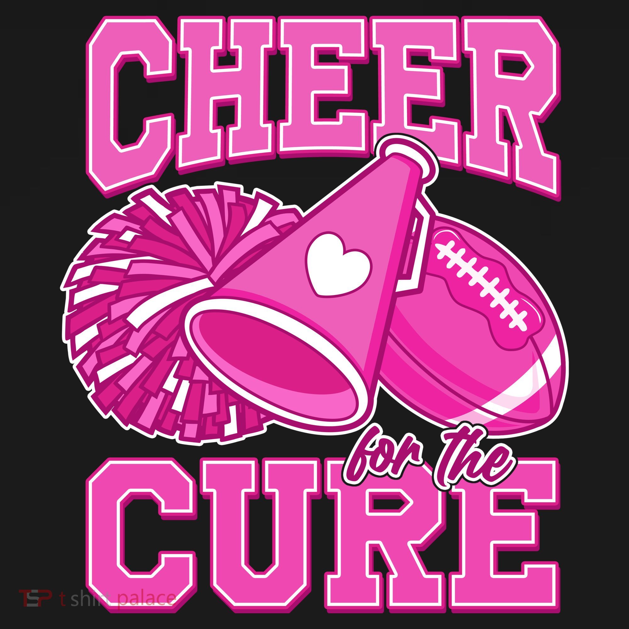 Cheer For The Cure Breast Cancer Awareness Cheerleader Women's Hoodie