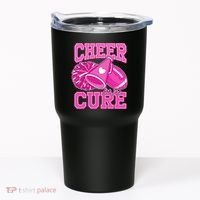 Cheer For The Cure Breast Cancer Awareness Cheerleader Tumbler thumb 0