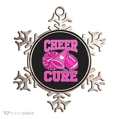 Cheer For The Cure Breast Cancer Awareness Cheerleader Ornament
