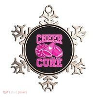 Cheer For The Cure Breast Cancer Awareness Cheerleader Ornament thumb 0