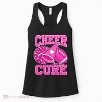 Cheer For The Cure Breast Cancer Awareness Cheerleader Women's Tank Top thumb 0