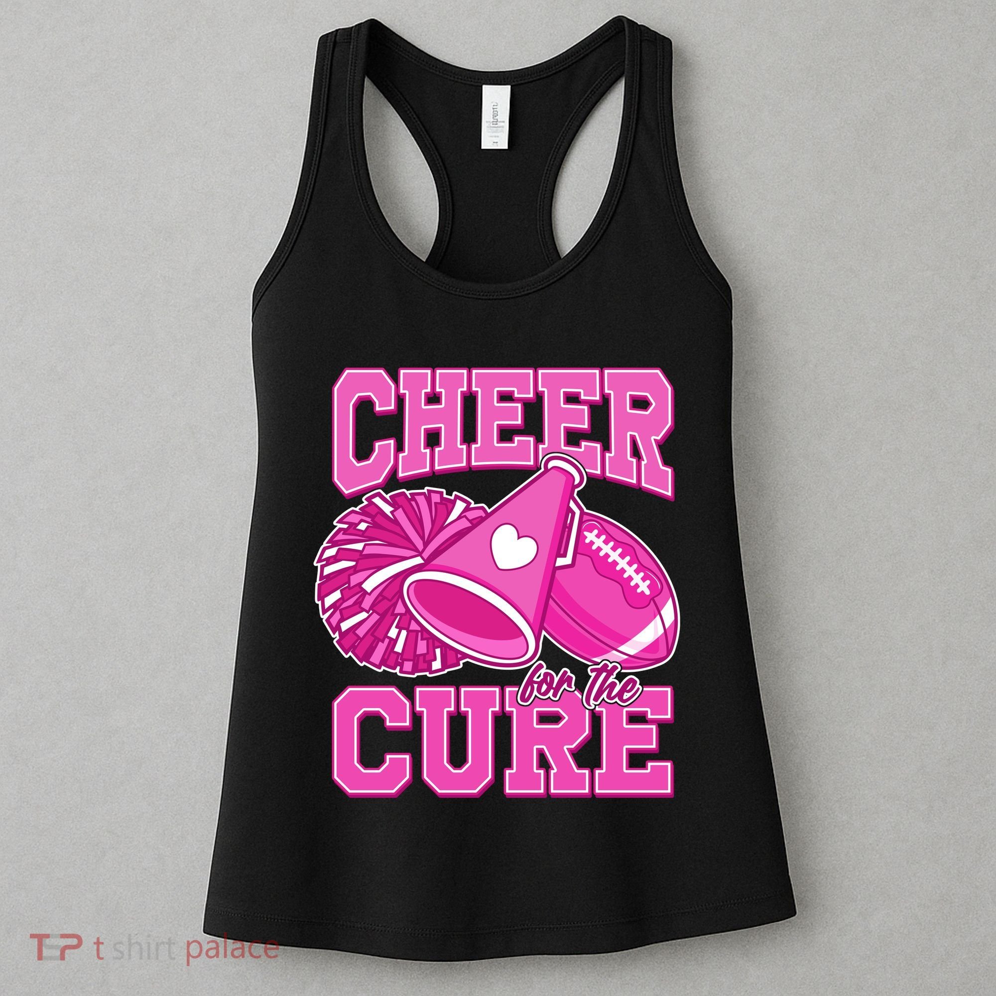 Cheer For The Cure Breast Cancer Awareness Cheerleader Women's Tank Top