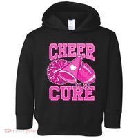 Cheer For The Cure Breast Cancer Awareness Cheerleader Toddler Hoodie thumb 0