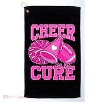 Cheer For The Cure Breast Cancer Awareness Cheerleader Golf Towel thumb 0